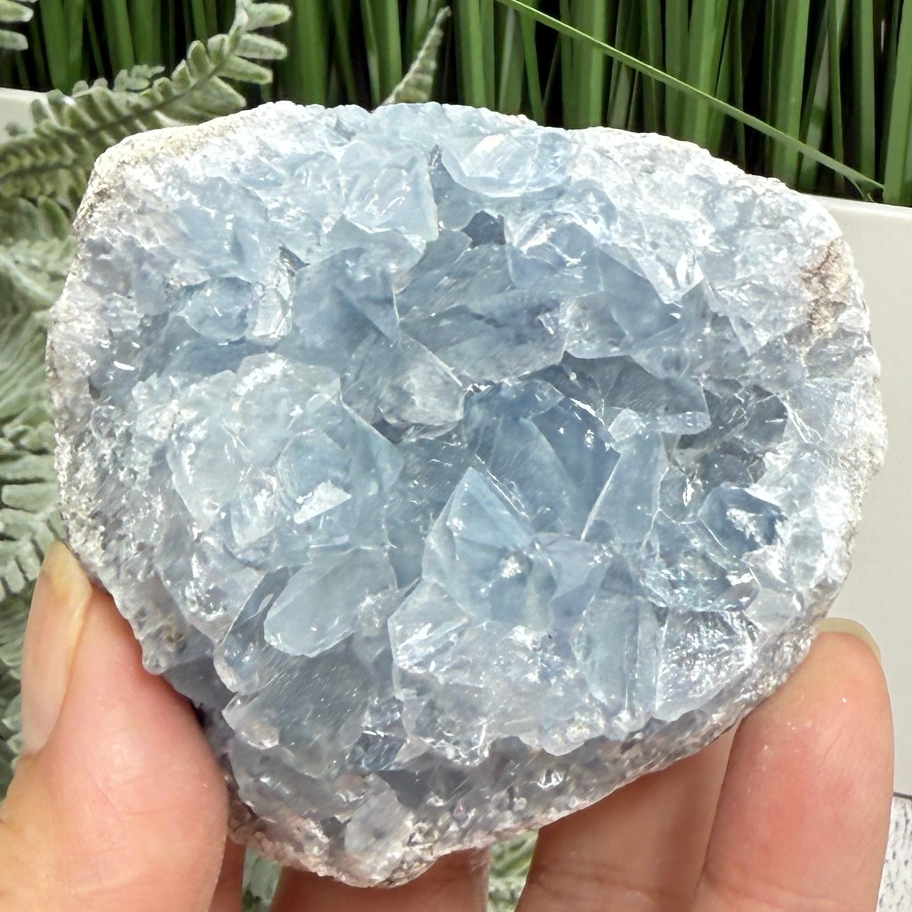 Celestite Celestine Chunk Specimen Geode Cluster Crystal 297g