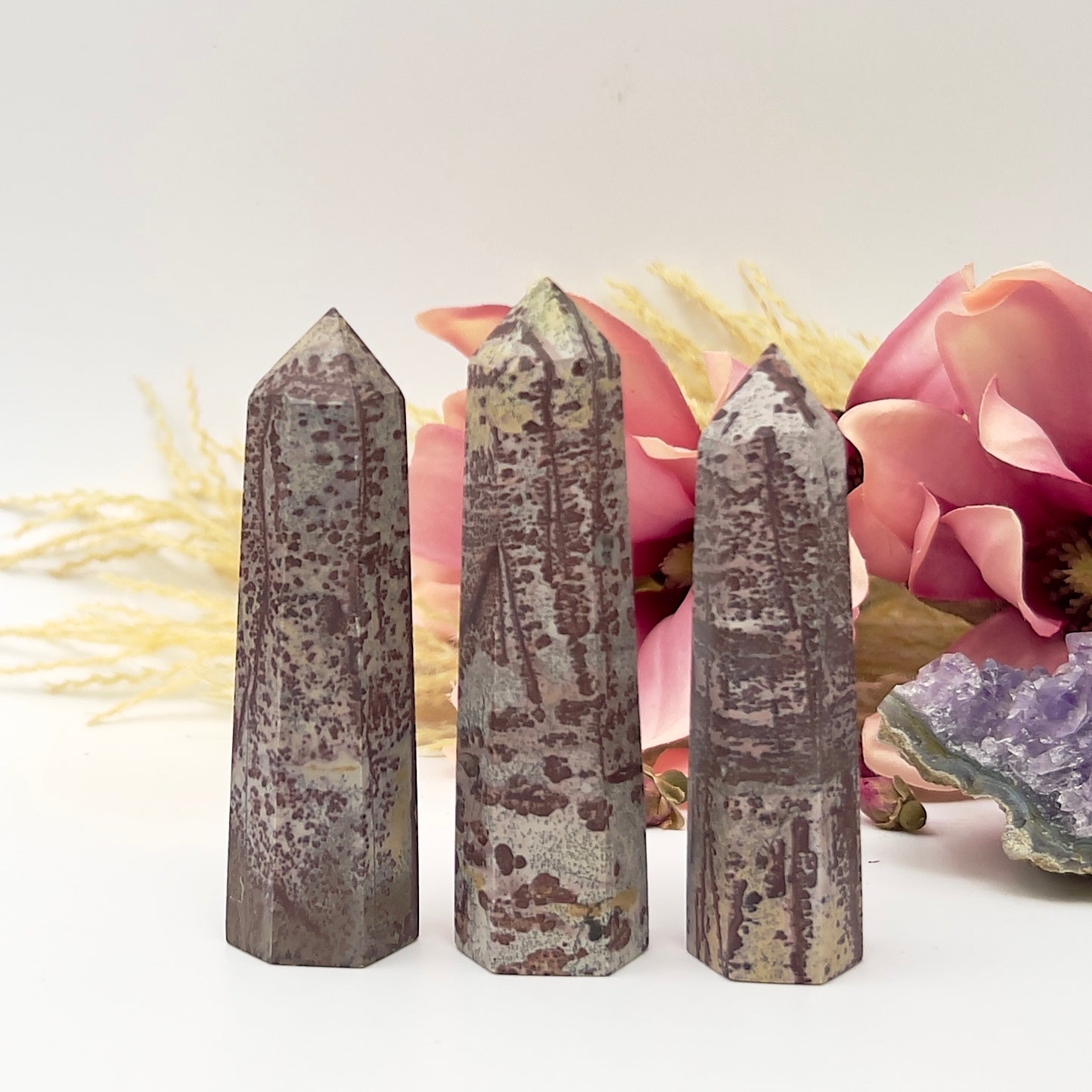 Picture Jasper Points Towers Natural Crystal Generators YOU CHOOSE