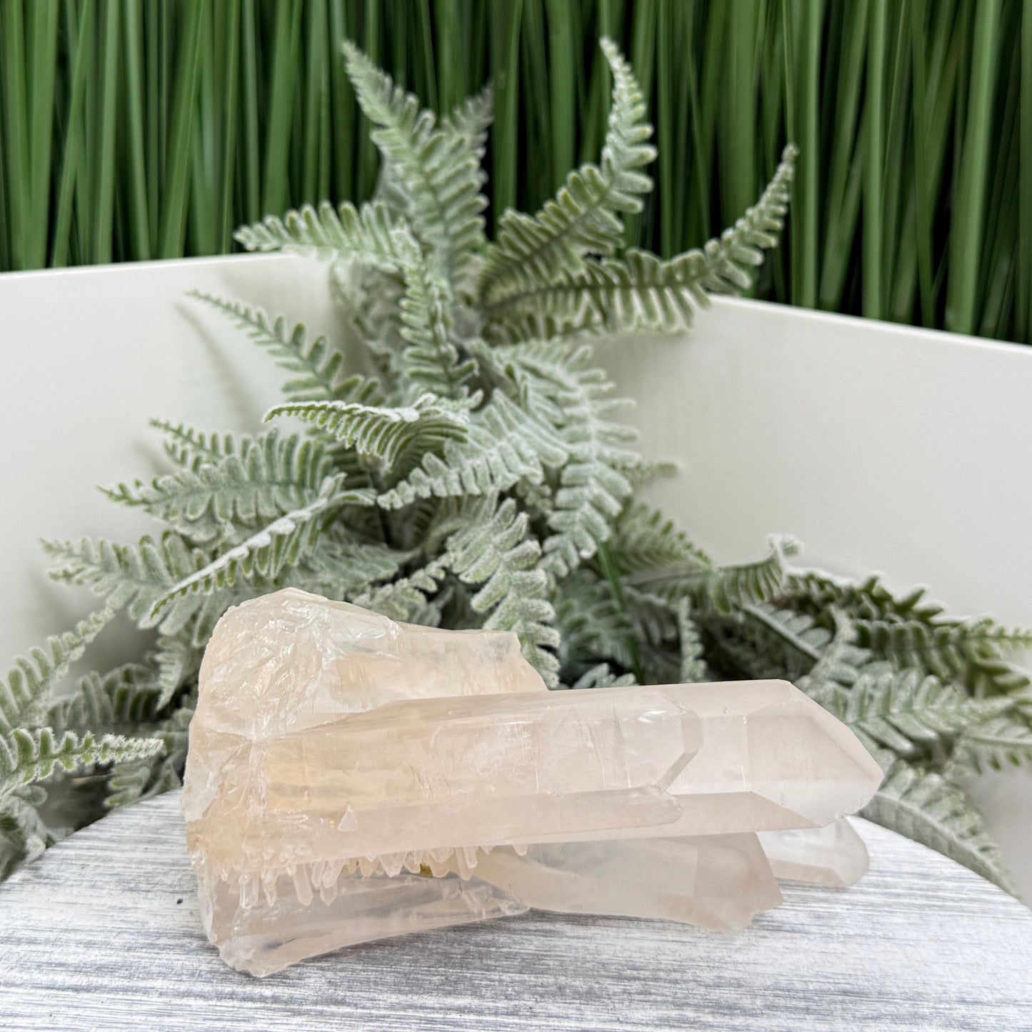 Clear Quartz Cluster Natural Raw Specimen Crystal 338g