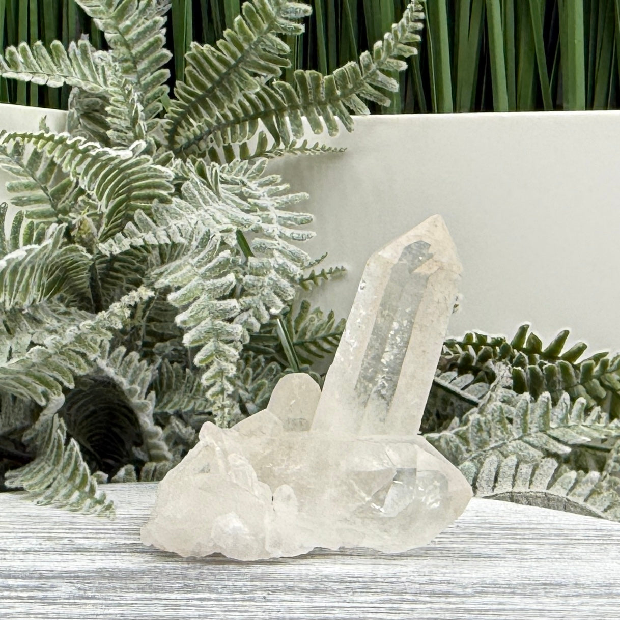 Clear Quartz Cluster Natural Raw Specimen Crystal 112g