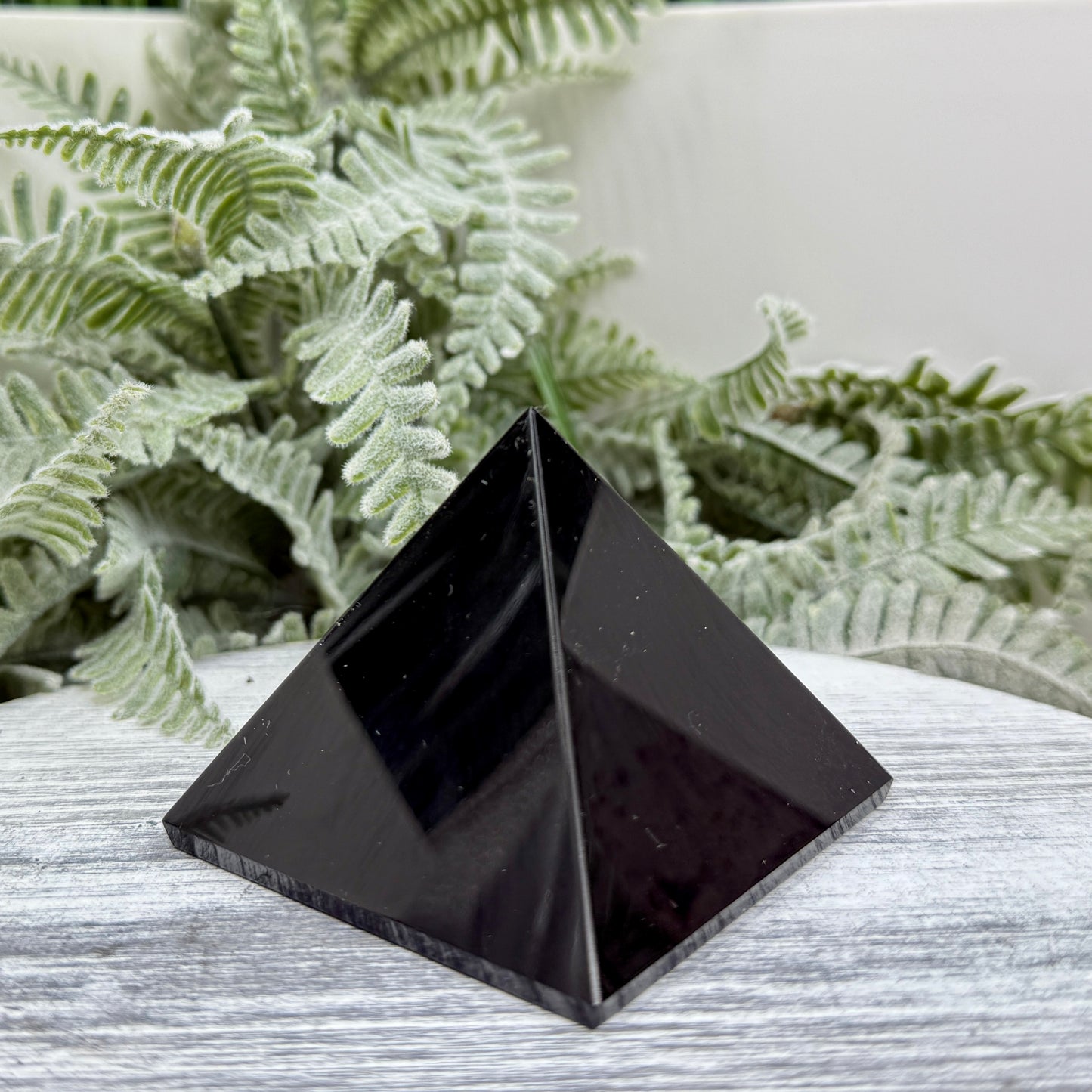 Black Obsidian Pyramid Crystal Carving 164g