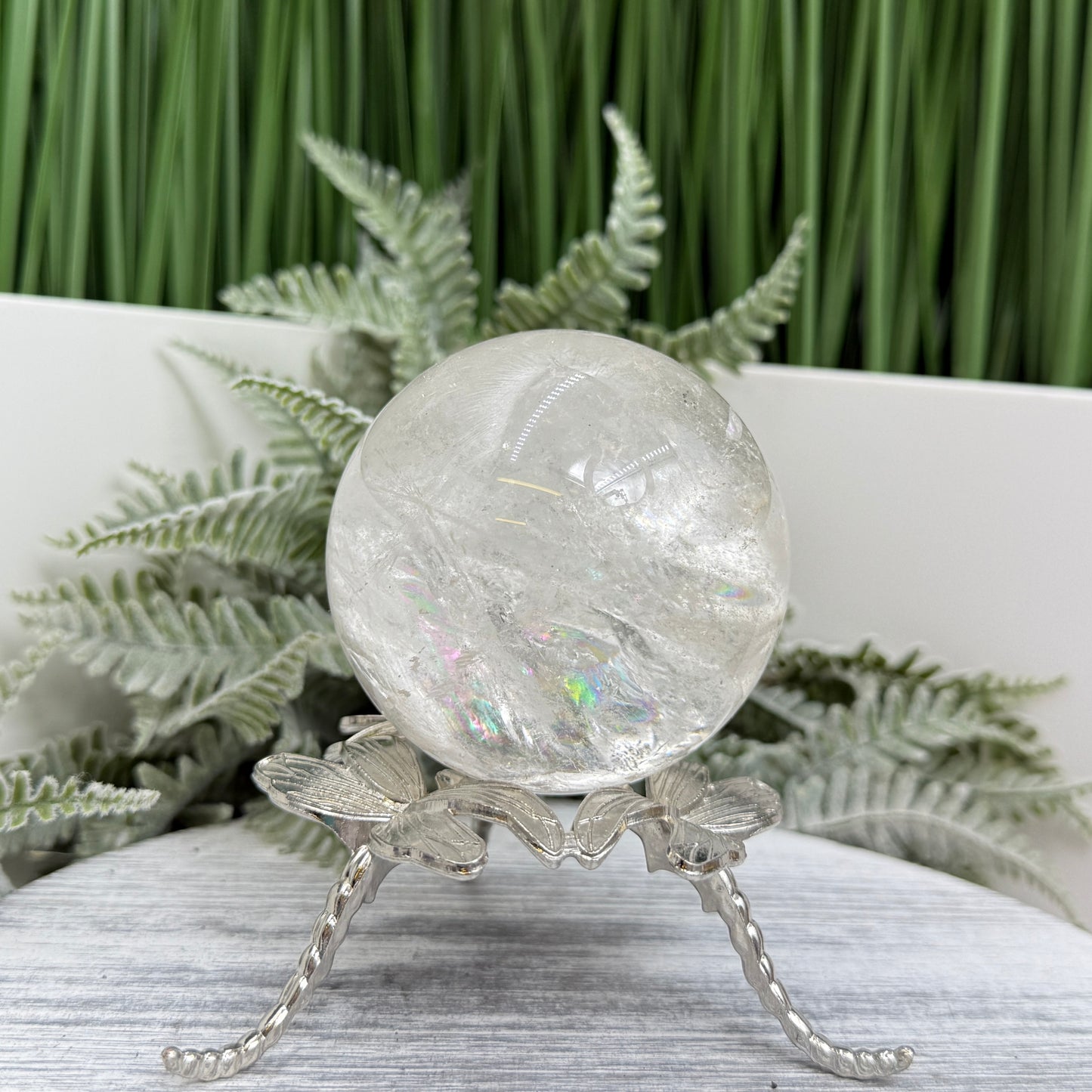 Clear Quartz Sphere High Quality Crystal Ball 390g 65mm Diameter