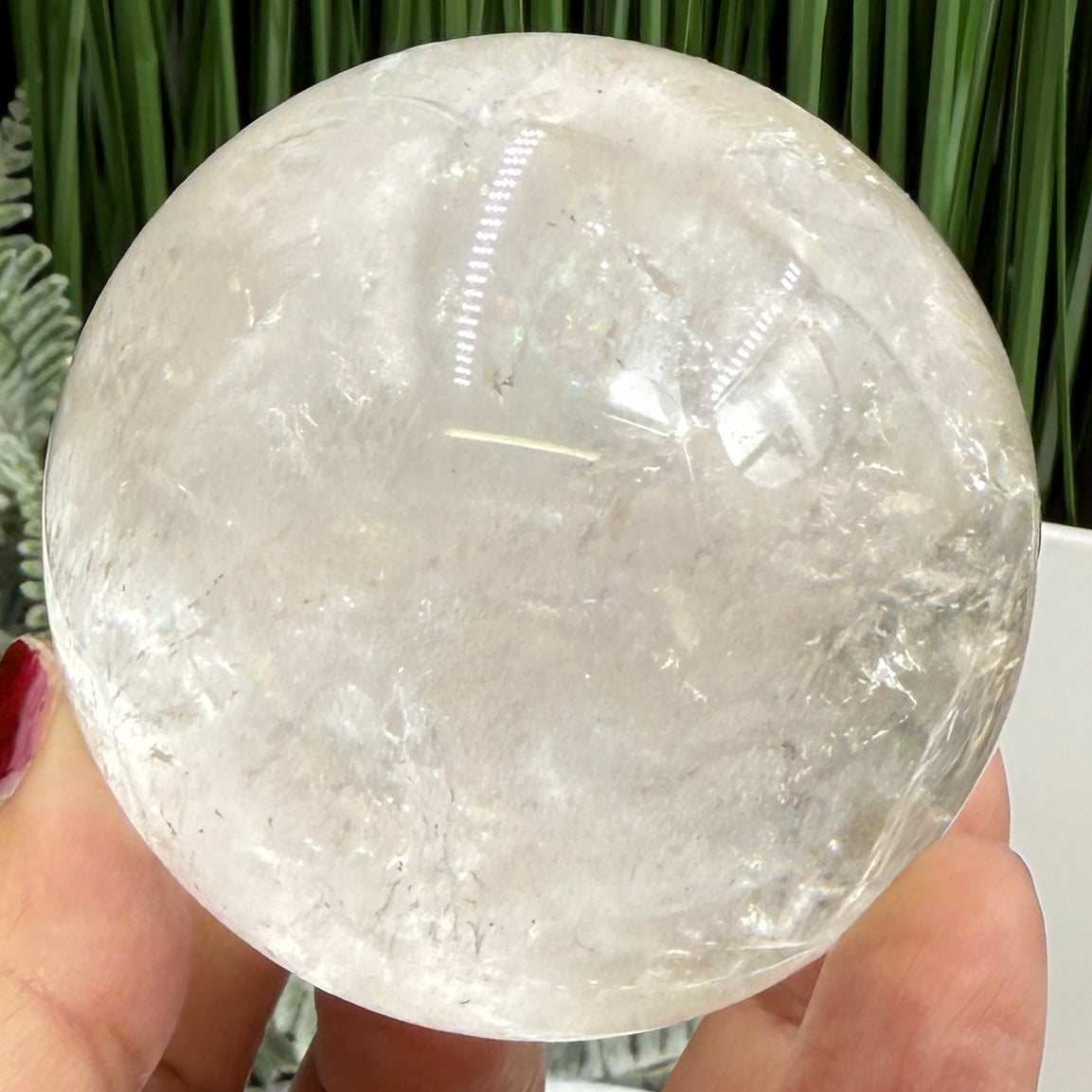 Clear Quartz Sphere High Quality Crystal Ball 390g 65mm Diameter