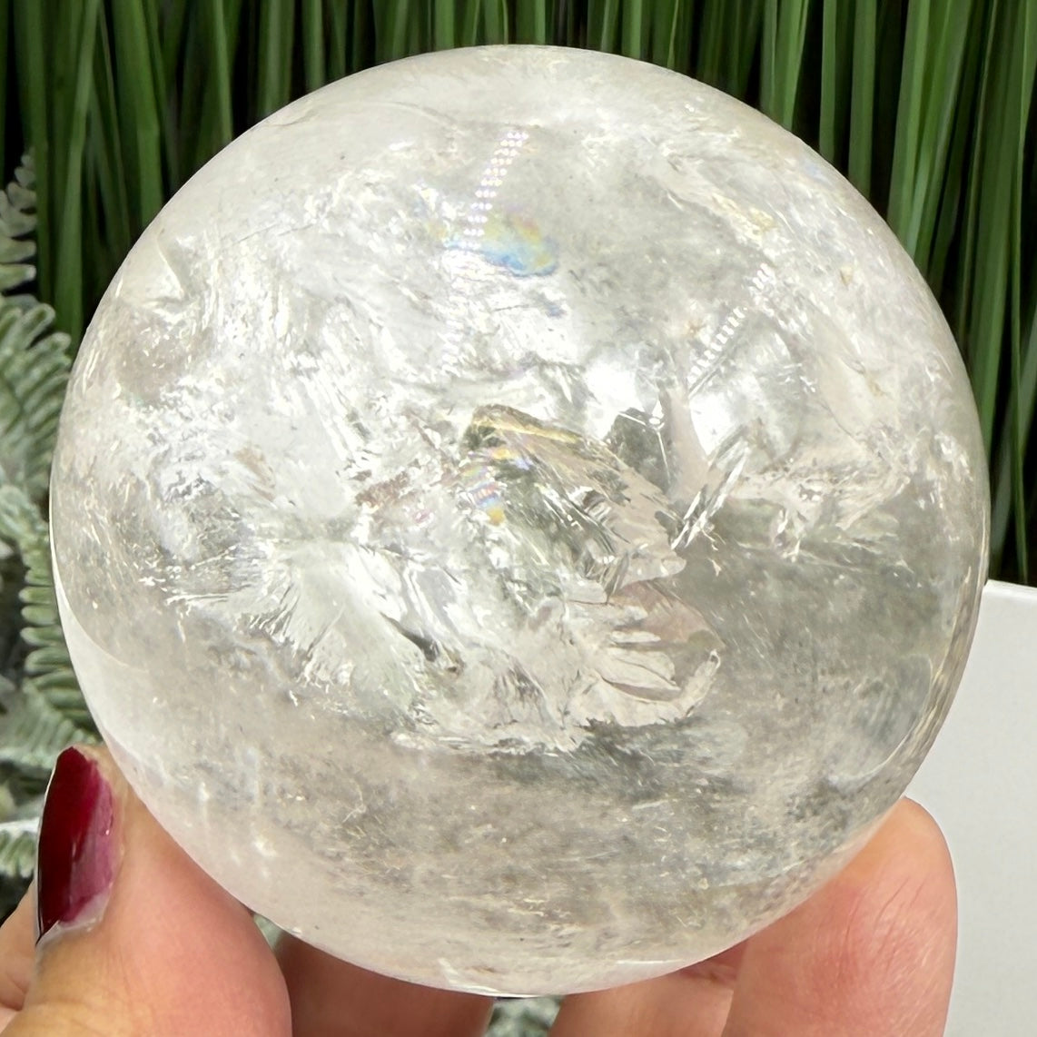 Clear Quartz Sphere High Quality Crystal Ball 390g 65mm Diameter