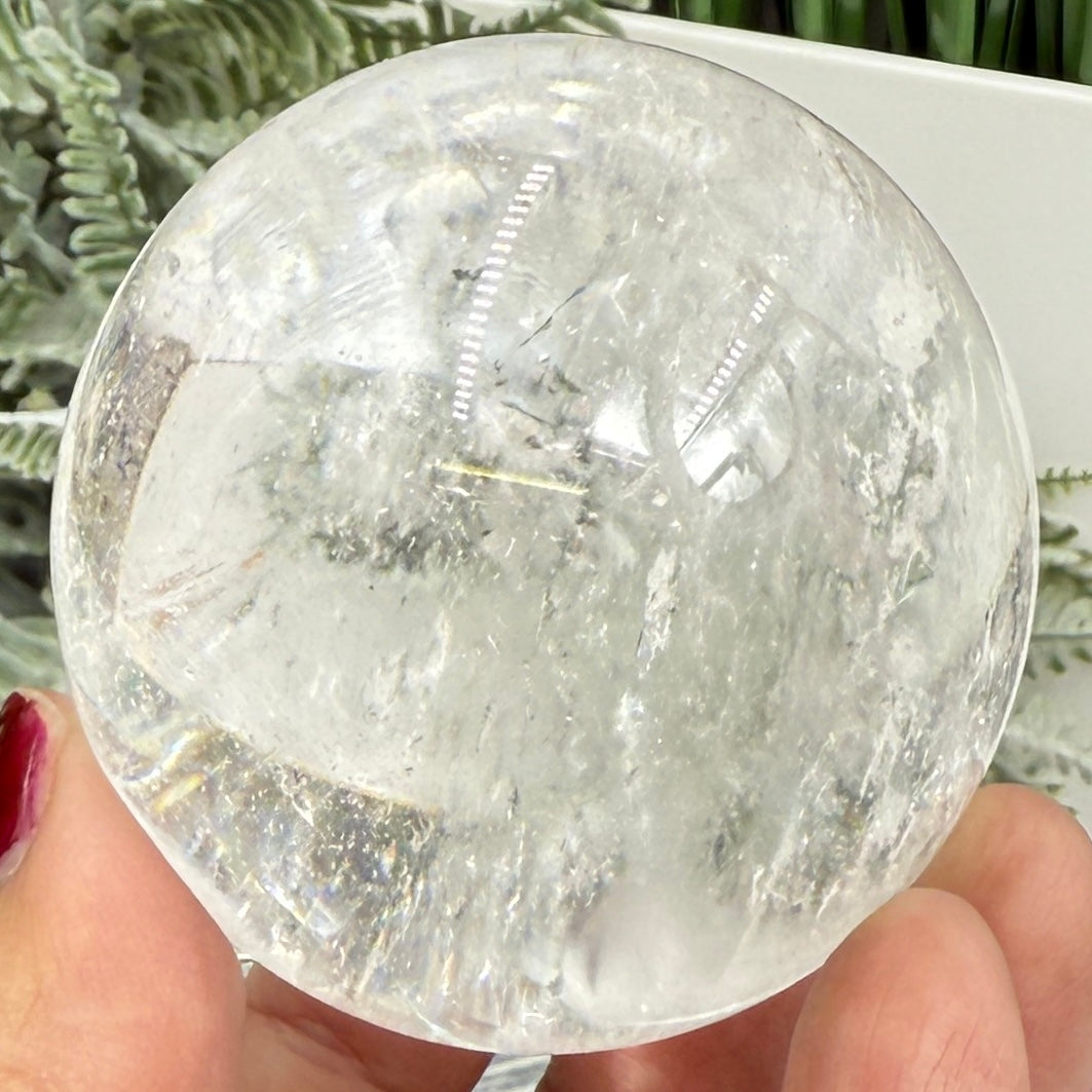 Clear Quartz Sphere High Quality Crystal Ball 306g 60mm Diameter