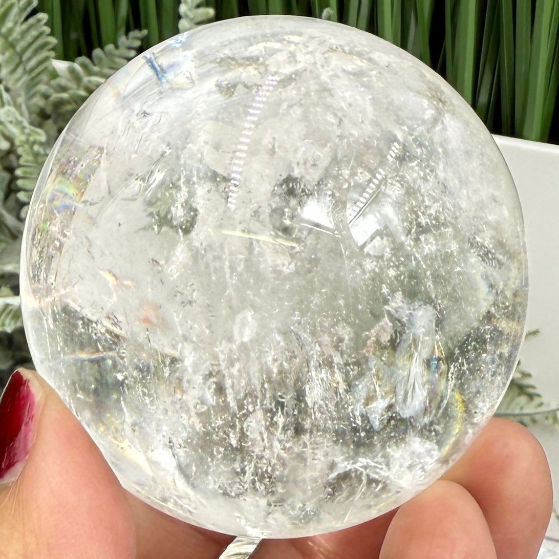 Clear Quartz Sphere High Quality Crystal Ball 306g 60mm Diameter