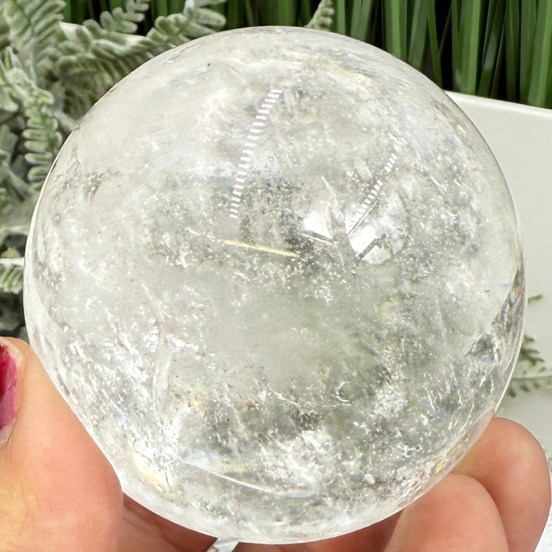 Clear Quartz Sphere High Quality Crystal Ball 306g 60mm Diameter