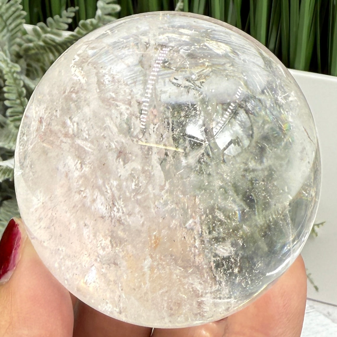 Clear Quartz Sphere High Quality Crystal Ball 306g 60mm Diameter