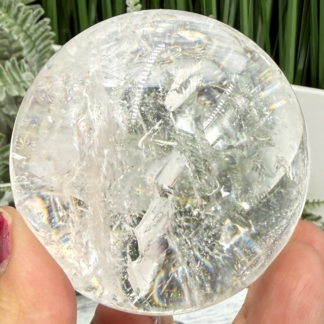 Clear Quartz Sphere High Quality Crystal Ball 306g 60mm Diameter