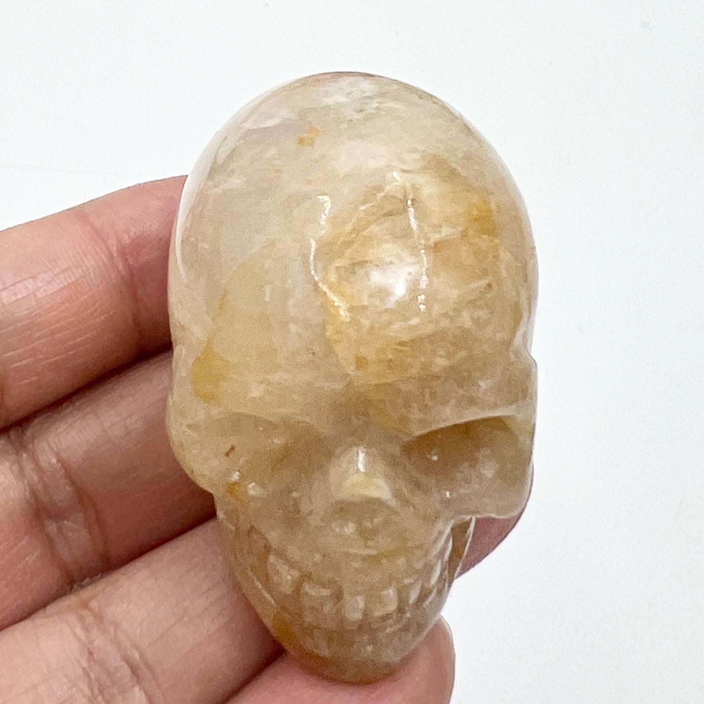 Golden Healer Quartz Skull 2 Inches Hand Carved Crystal Carving