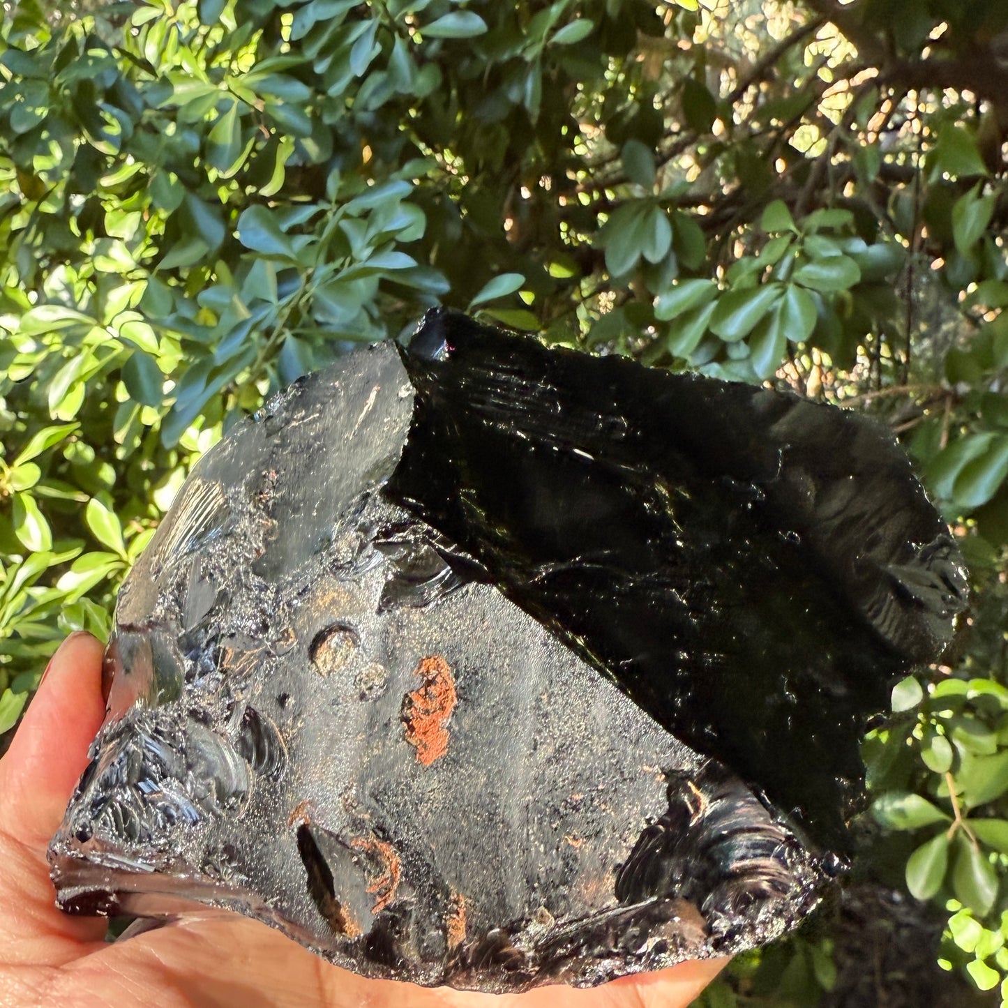 Large Black Obsidian Raw Specimen Natural Crystal 1260g
