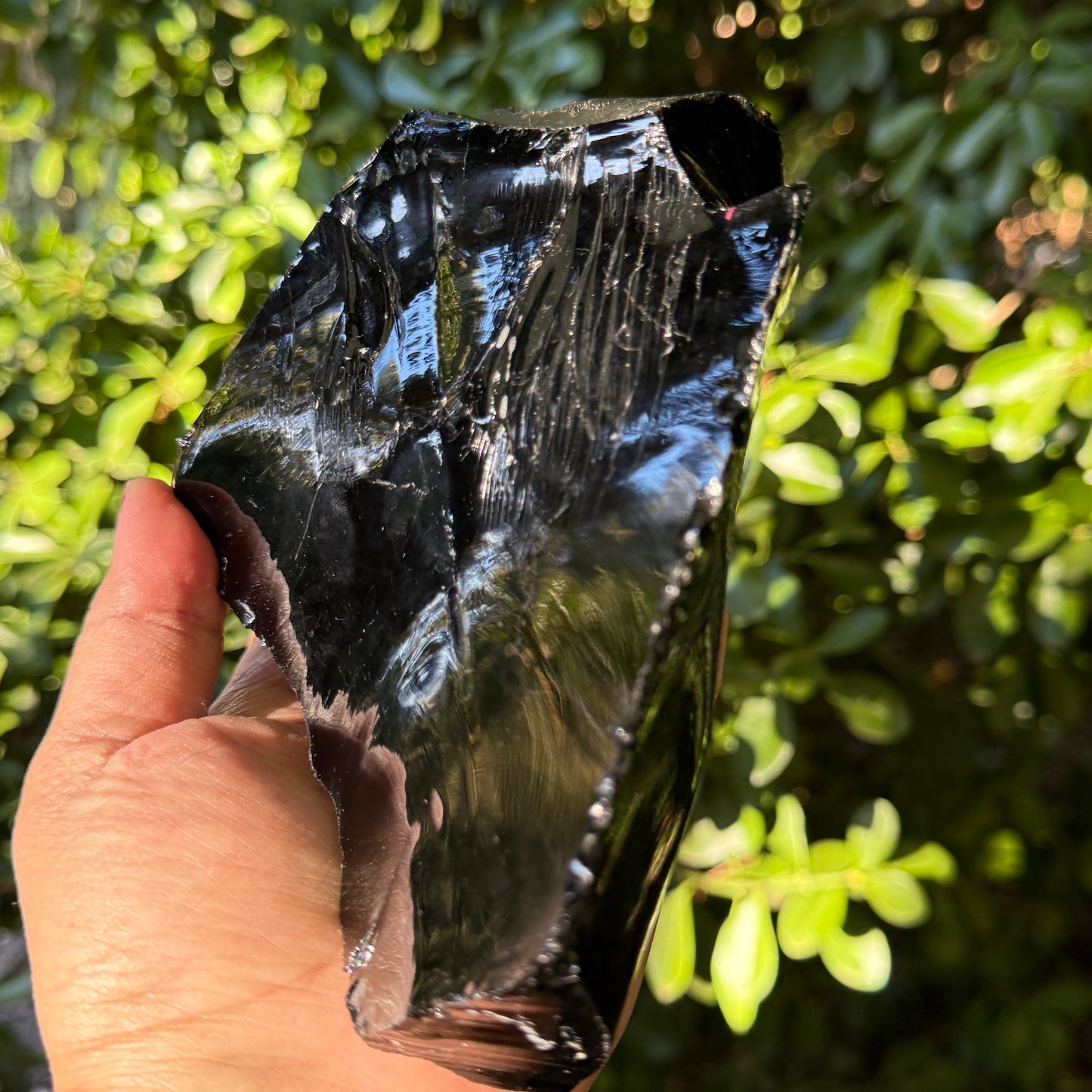 Large Black Obsidian Raw Specimen Natural Crystal 1260g