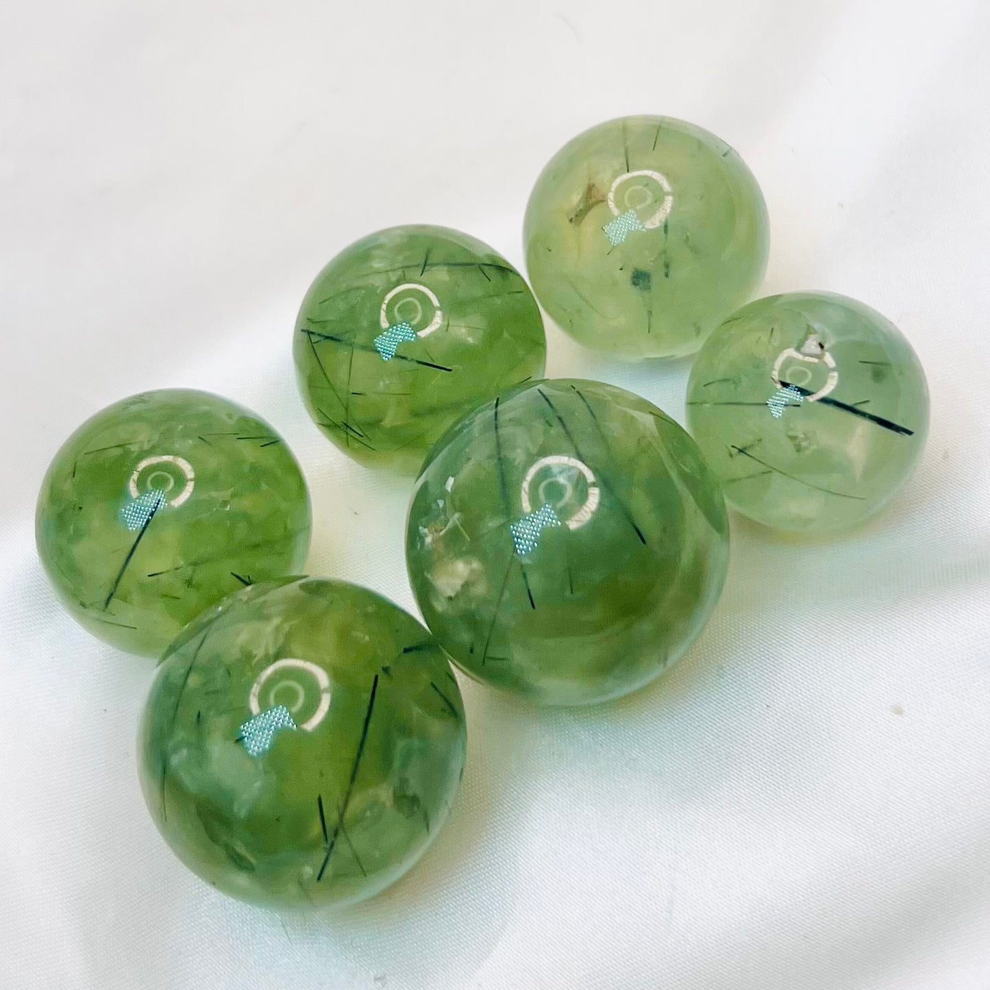 Mini Prehnite with Epidote Spheres Crystal Spheres YOU CHOOSE