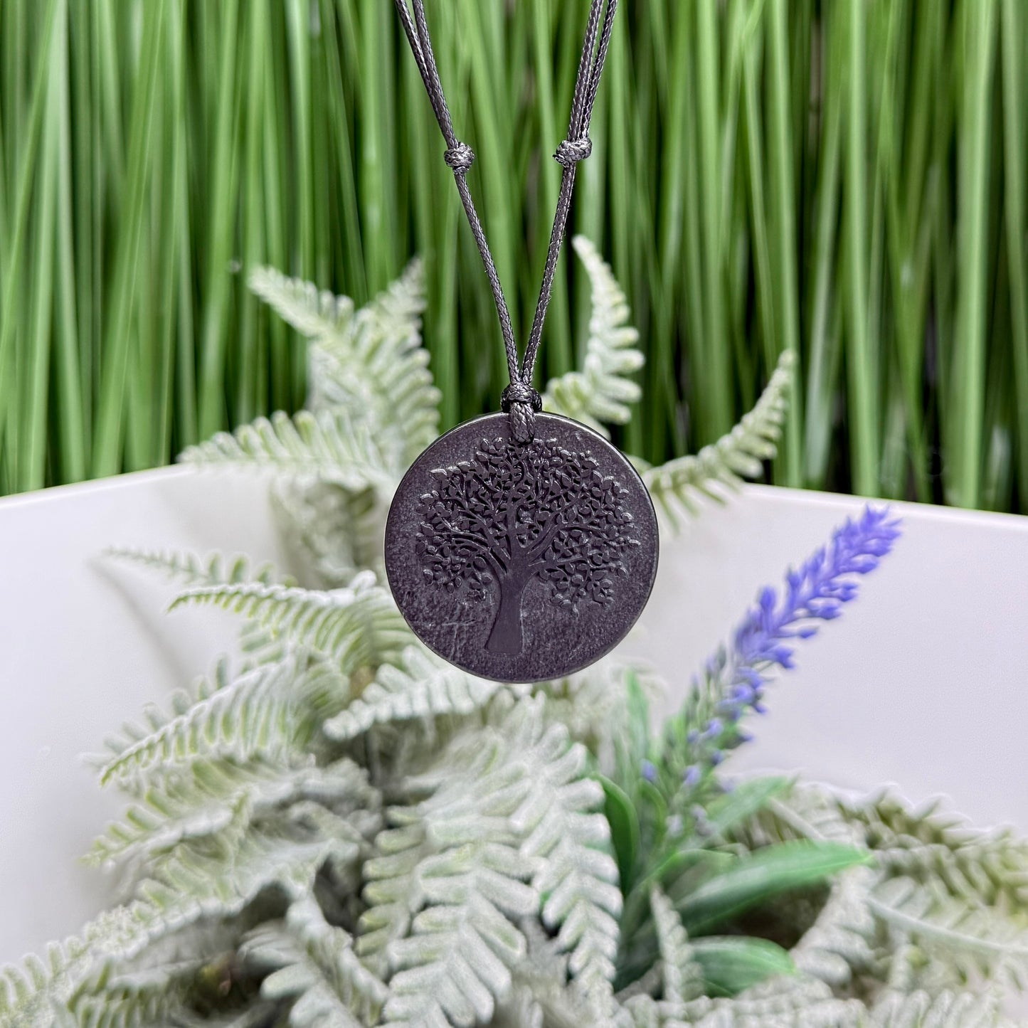 Shungite Pendent Necklace Wearable EMF Protection Crystal
