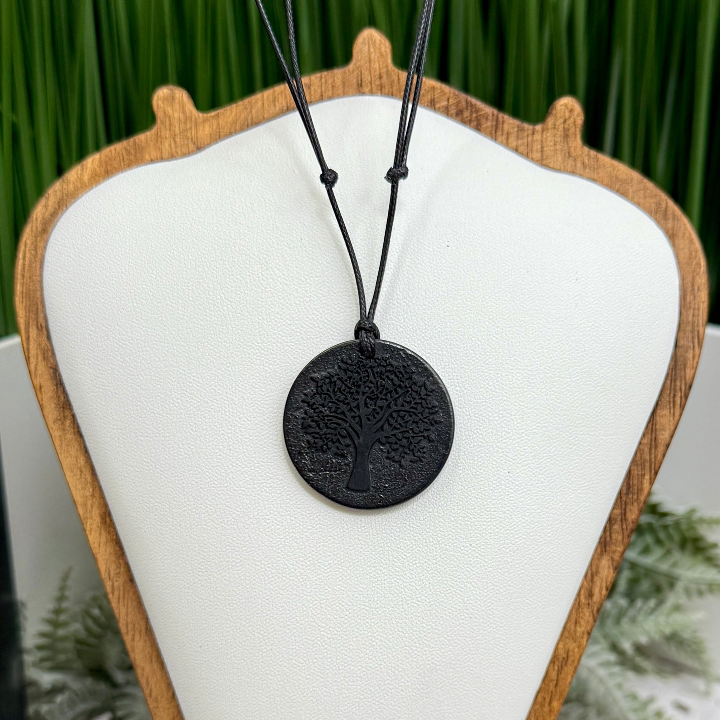 Shungite Pendent Necklace Wearable EMF Protection Crystal