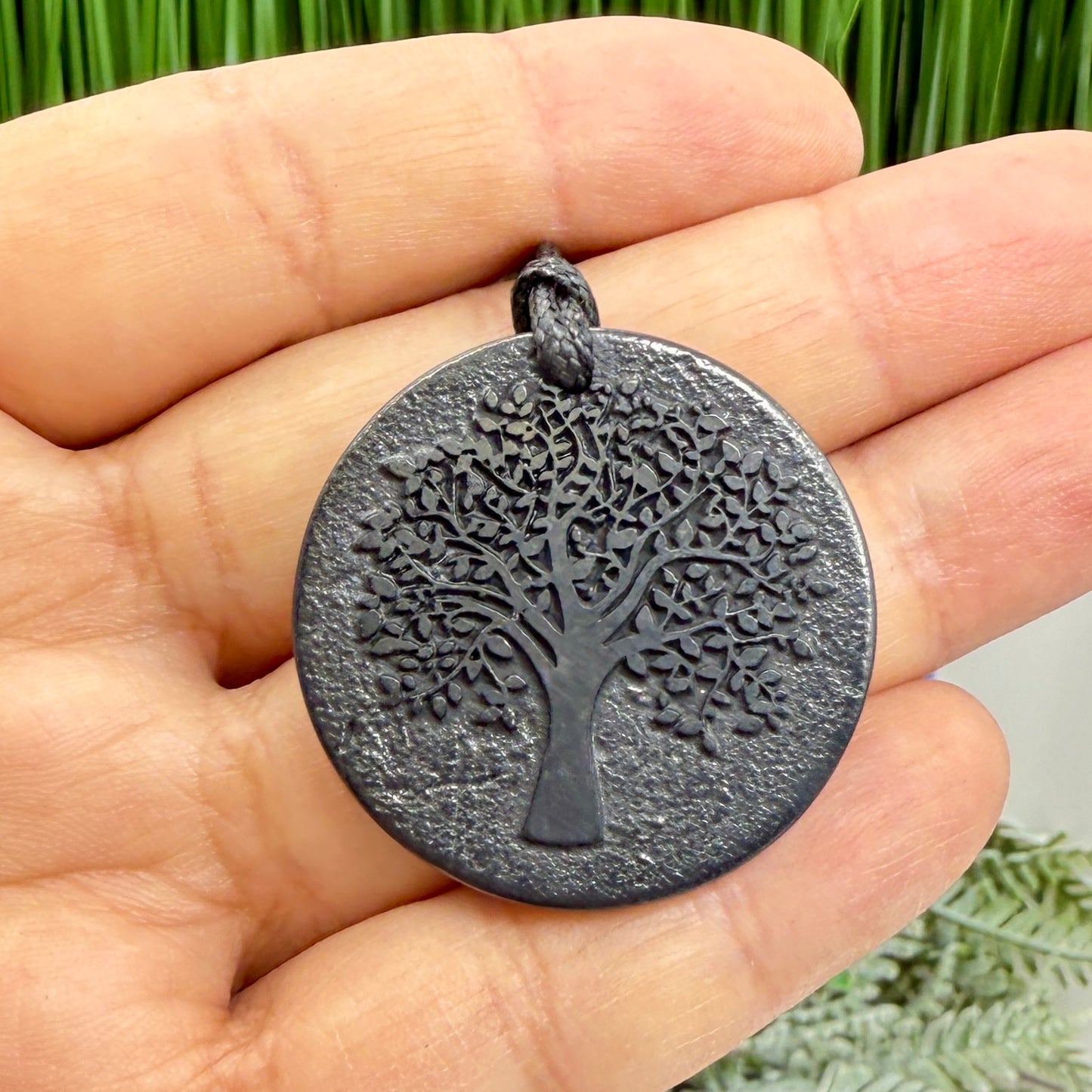 Shungite Pendent Necklace Wearable EMF Protection Crystal