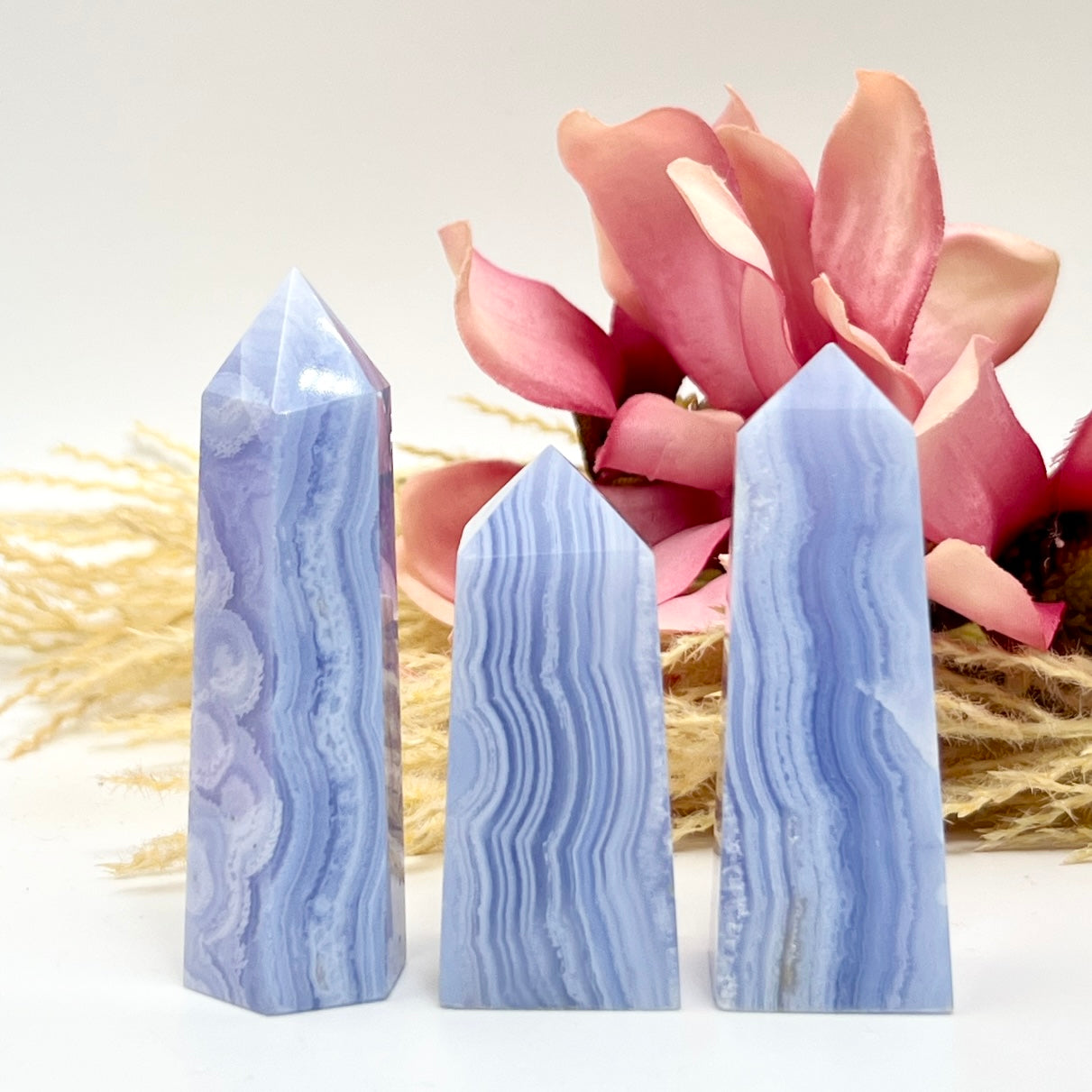 Blue Lace Agate Towers Points Crystal Generators YOU CHOOSE
