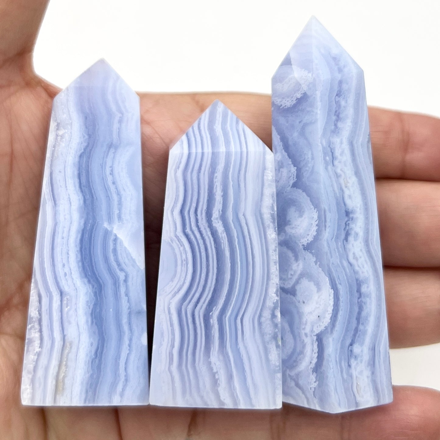 Blue Lace Agate Towers Points Crystal Generators YOU CHOOSE