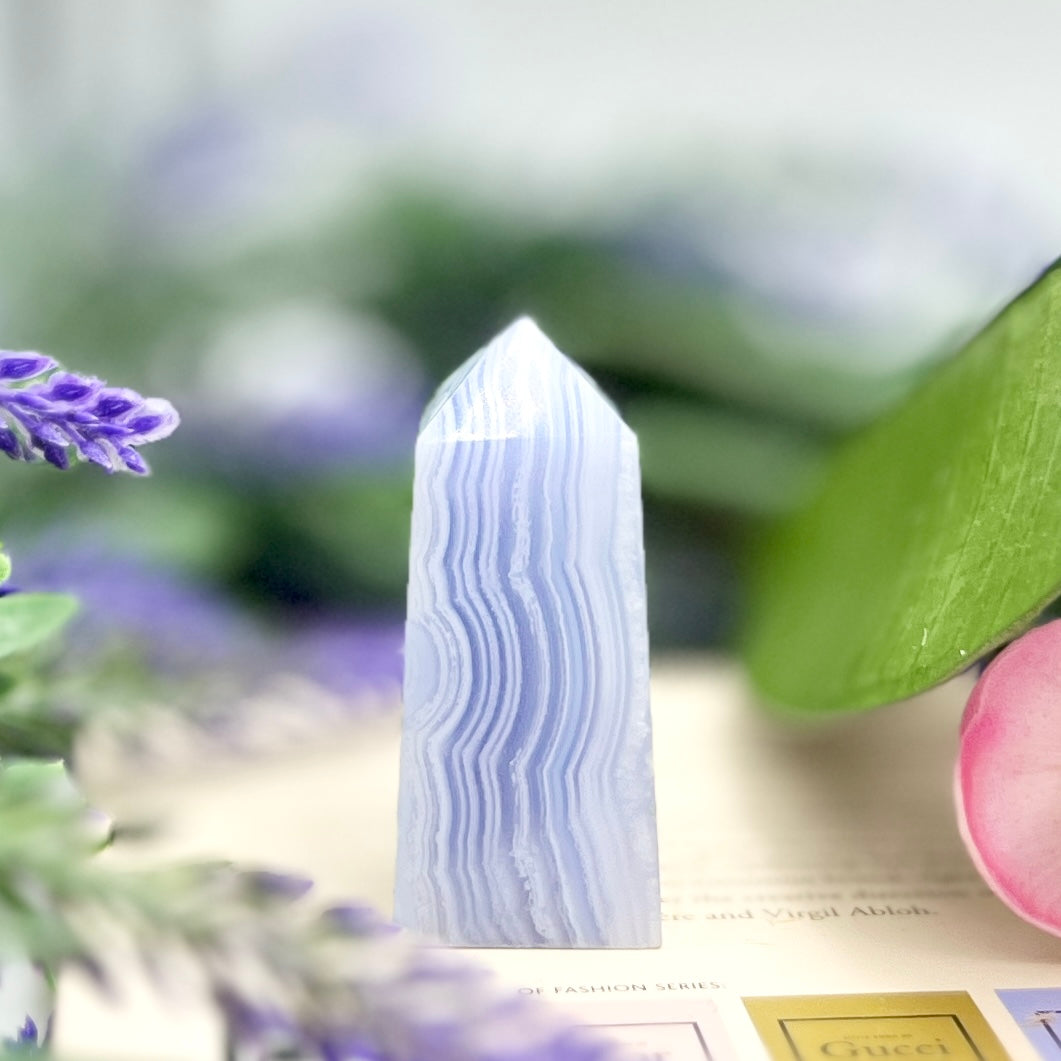 Blue Lace Agate Towers Points Crystal Generators YOU CHOOSE
