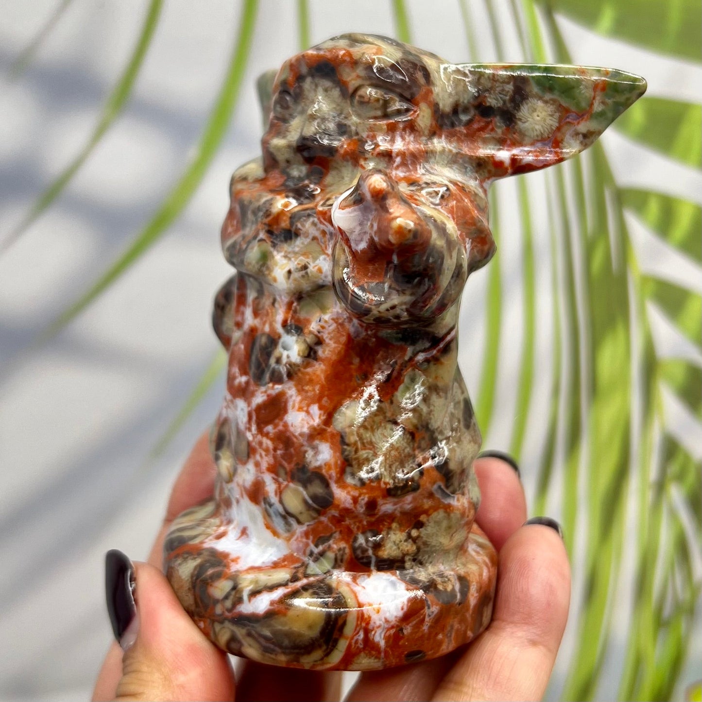 Indonesia Agate Star Wars Crystal Yoda Quartz Carved 366g 105mm