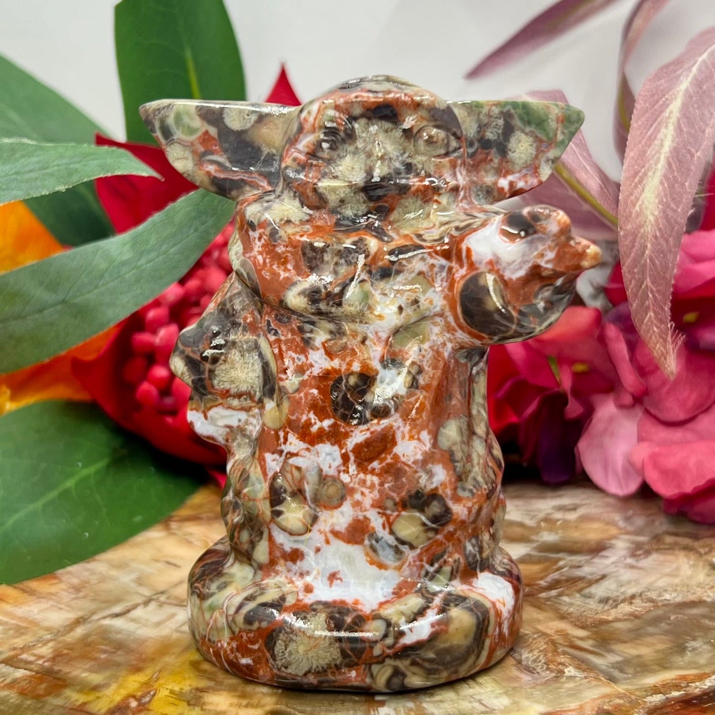 Indonesia Agate Star Wars Crystal Yoda Quartz Carved 366g 105mm
