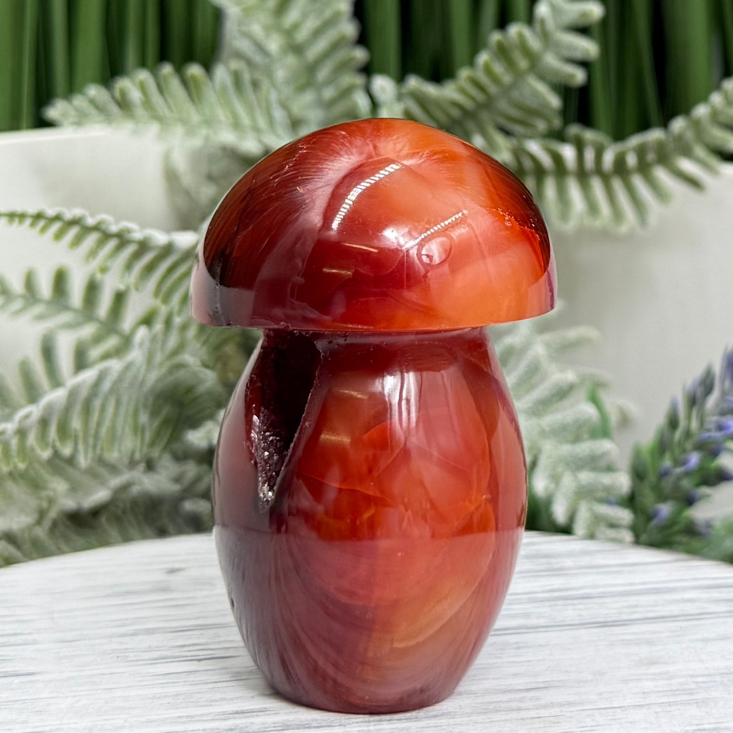Carnelian Mushroon Healing Crystal Ornament 150g