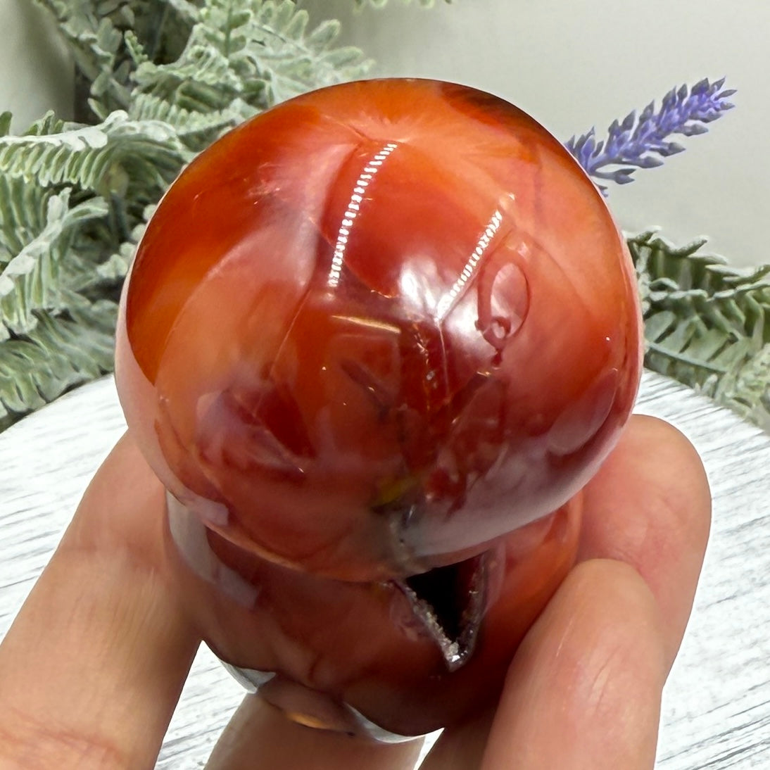 Carnelian Mushroon Healing Crystal Ornament 150g