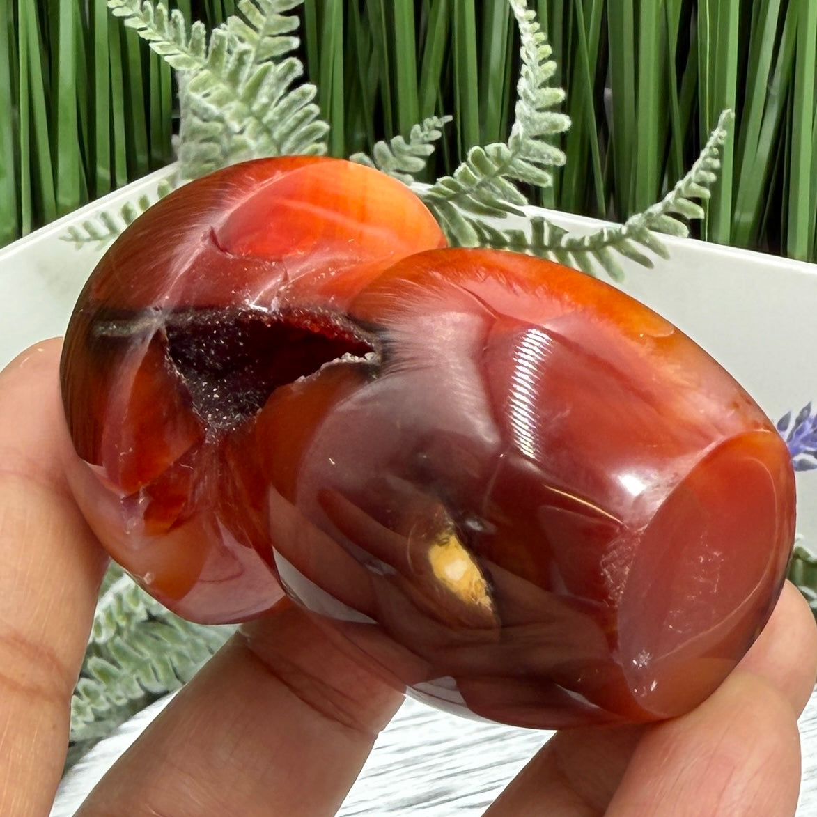 Carnelian Mushroon Healing Crystal Ornament 150g