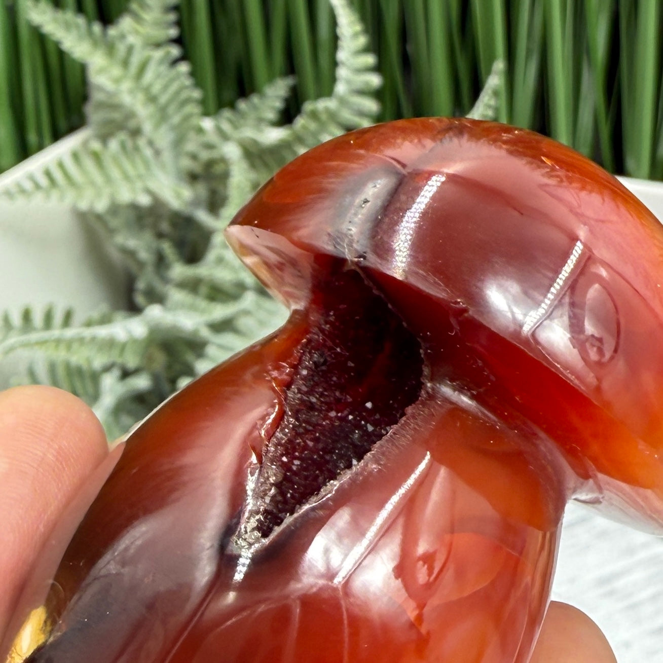 Carnelian Mushroon Healing Crystal Ornament 150g