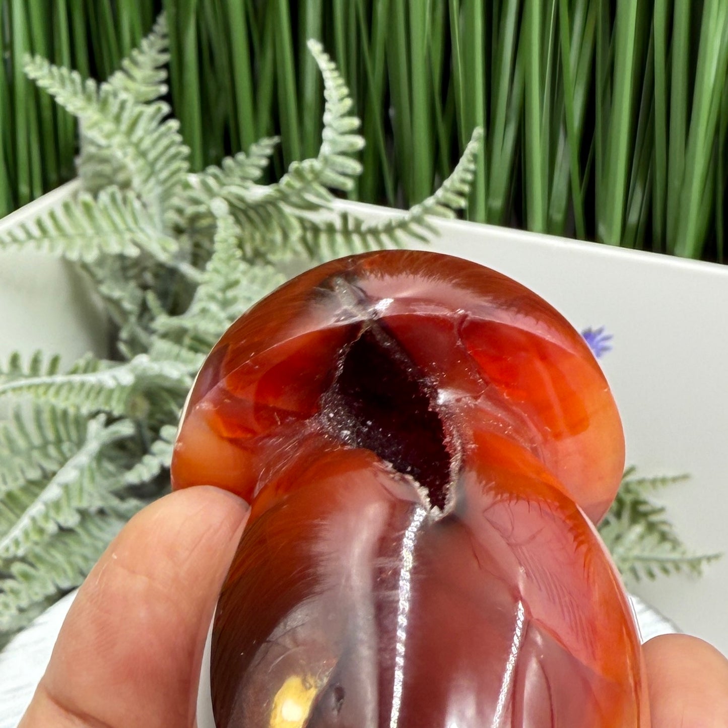 Carnelian Mushroon Healing Crystal Ornament 150g