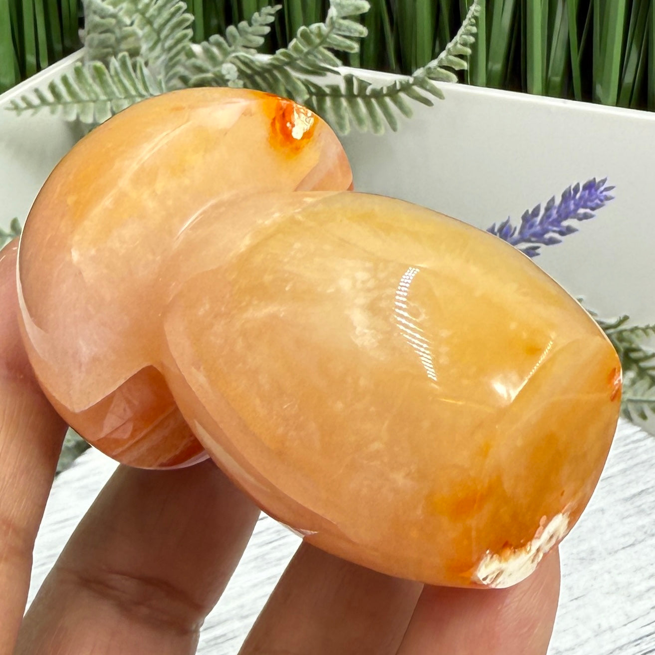 Carnelian Mushroon Healing Crystal Ornament 156g