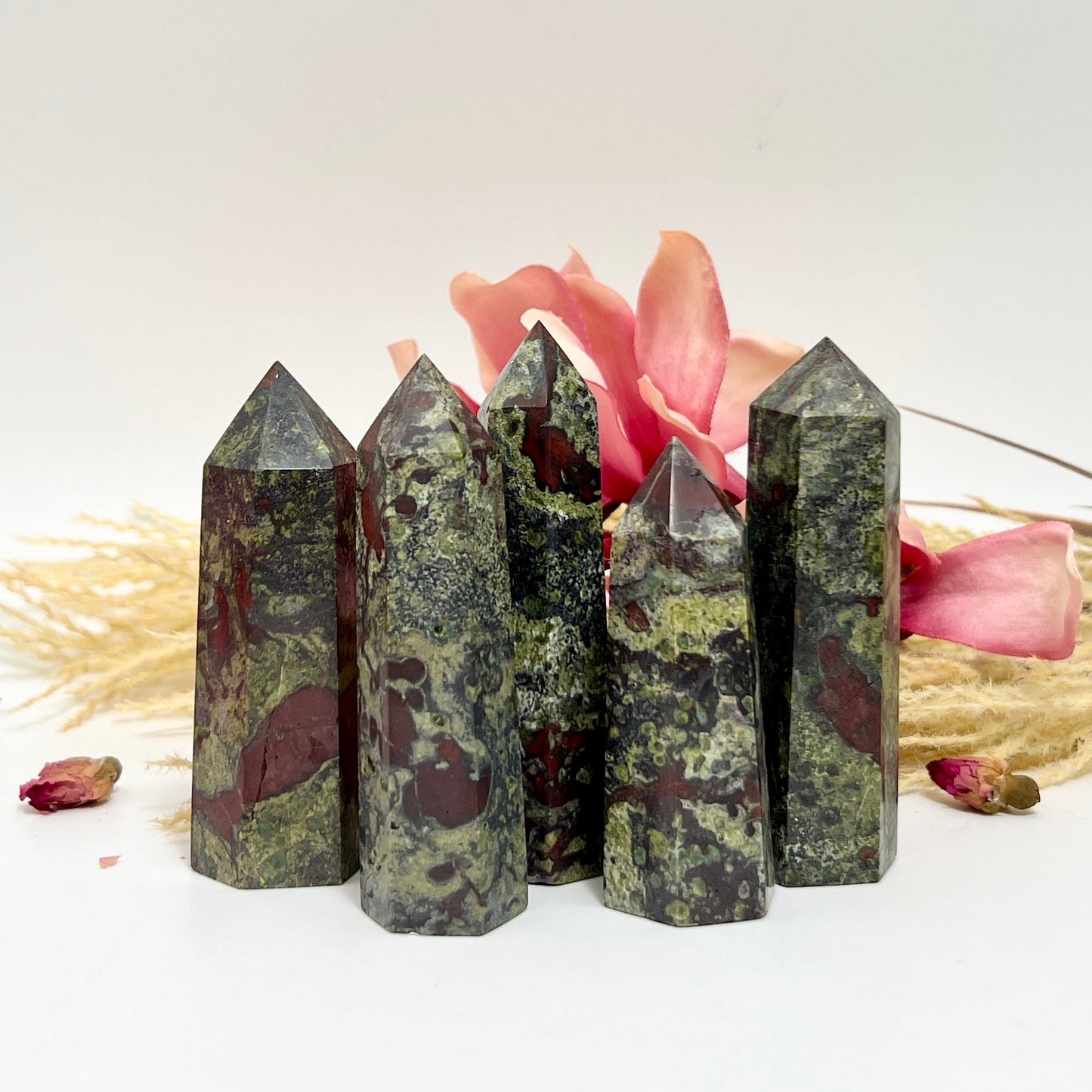 Dragon Blood Jasper Points Towers Crystal YOU CHOOSE