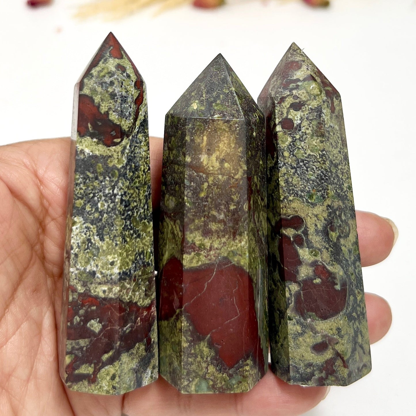 Dragon Blood Jasper Points Towers Crystal YOU CHOOSE