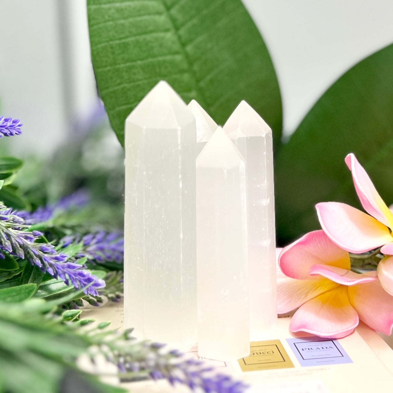 Satin Spar Selenite Points Towers Crystal Generators YOU CHOOSE