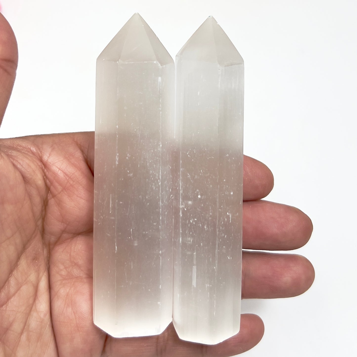 Satin Spar Selenite Points Towers Crystal Generators YOU CHOOSE