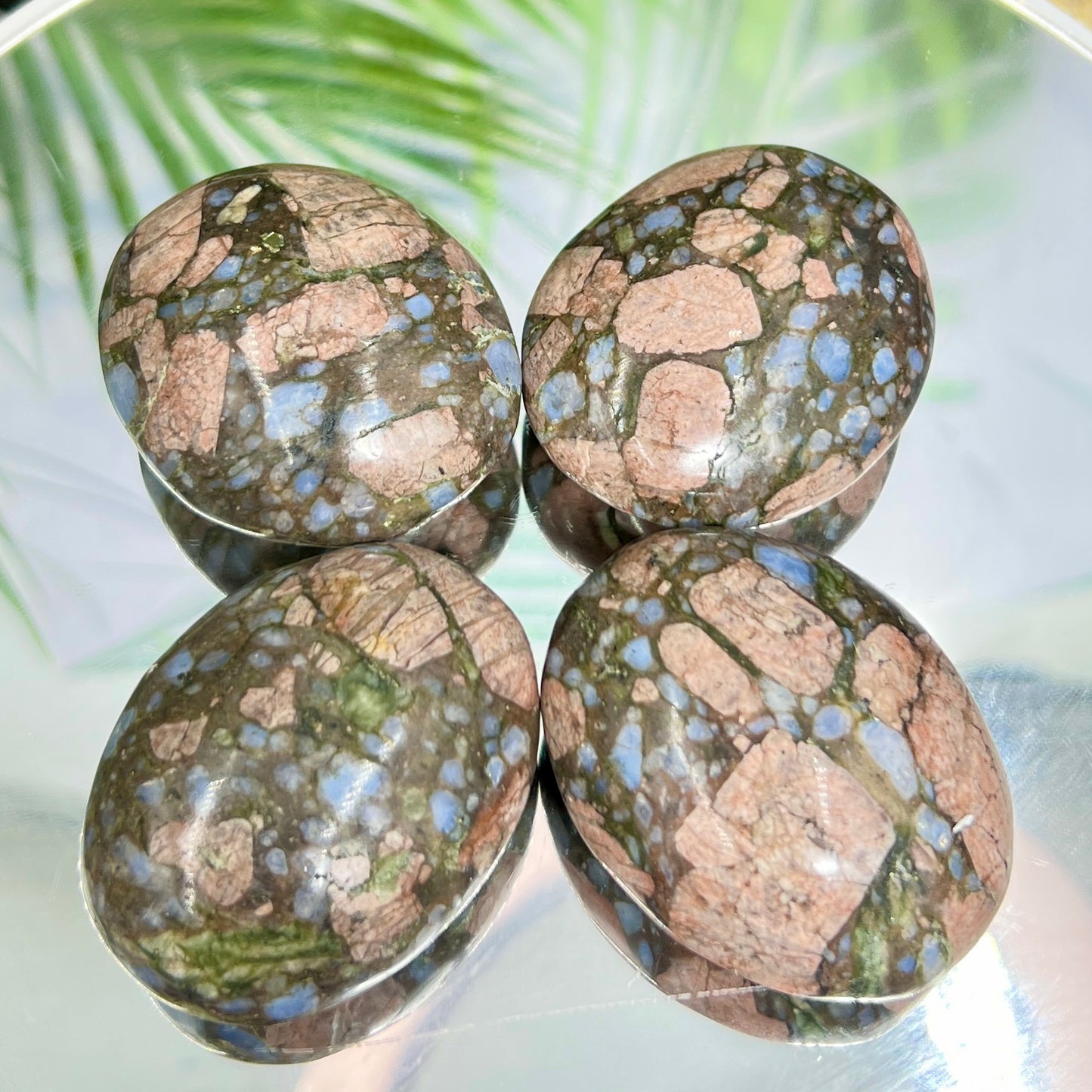 Llanite Jasper Que Sera Palm Stones Worry Crystals YOU CHOOSE
