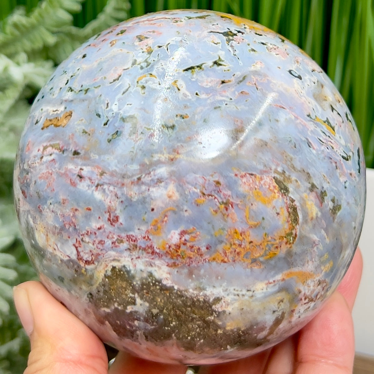 Ocean Sea Jasper Sphere Large Crystal Ball 1115g 94mm