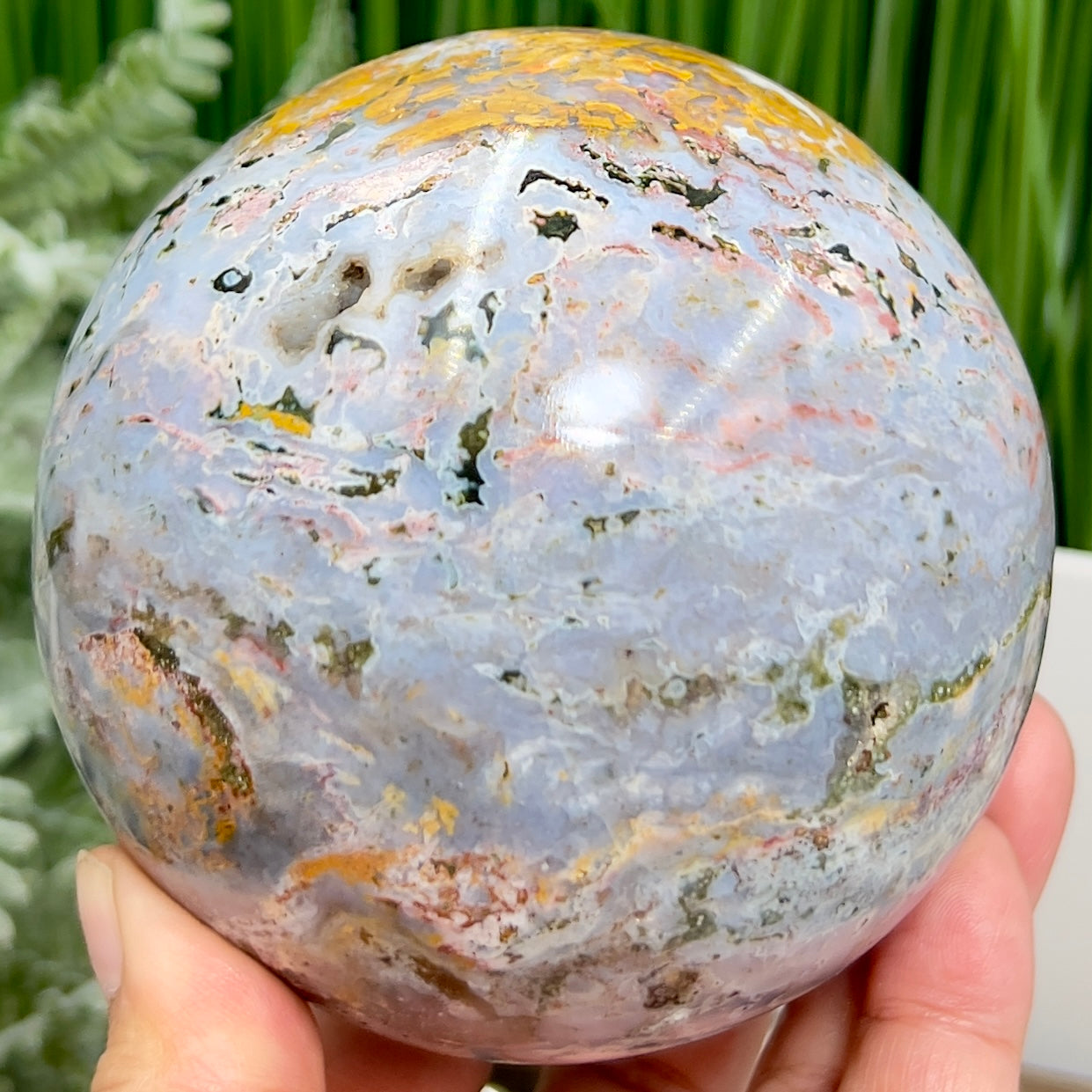 Ocean Sea Jasper Sphere Large Crystal Ball 1115g 94mm