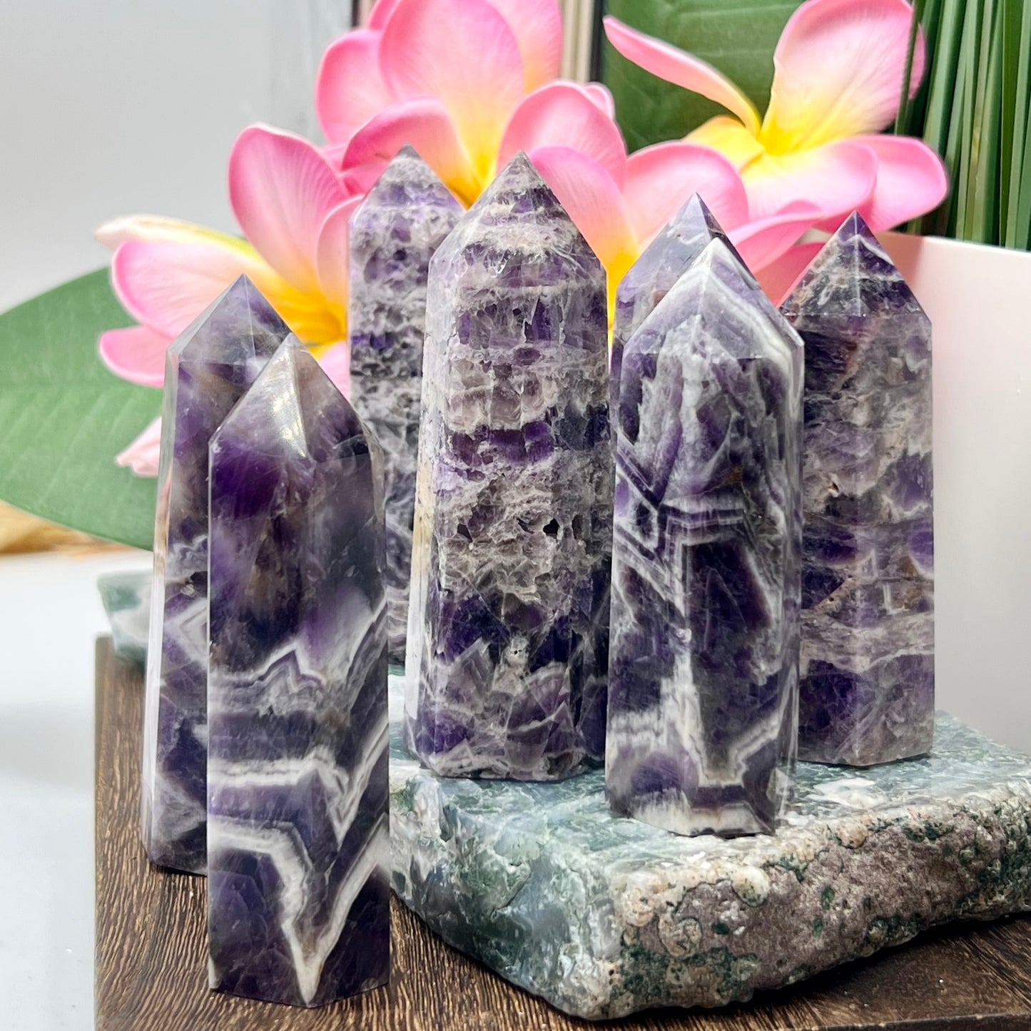 Chevron Dream Amethyst Points Towers Crystal Generators YOU CHOOSE