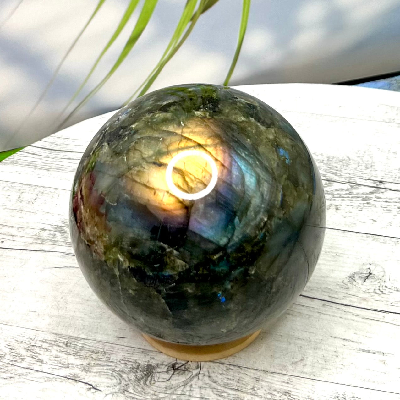Large Sphere Crystal Ball Labradorite 1048g 90mm