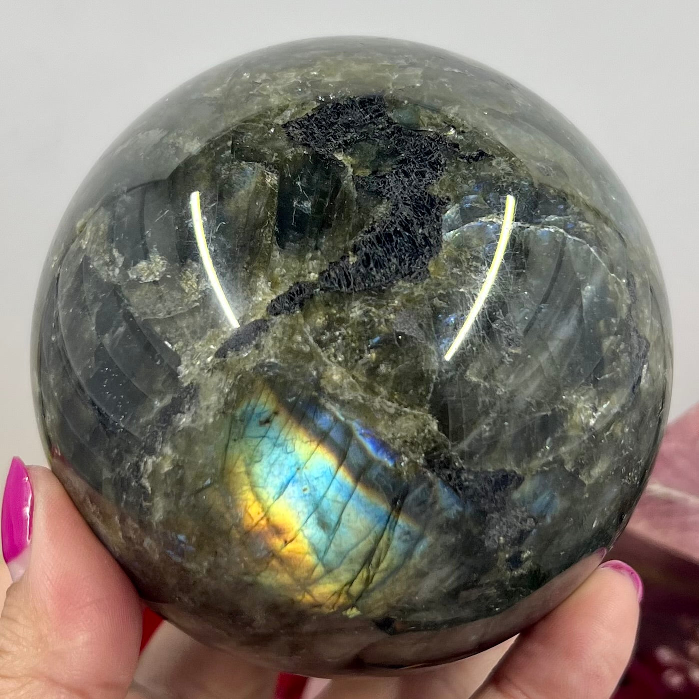 Large Sphere Crystal Ball Labradorite 1048g 90mm