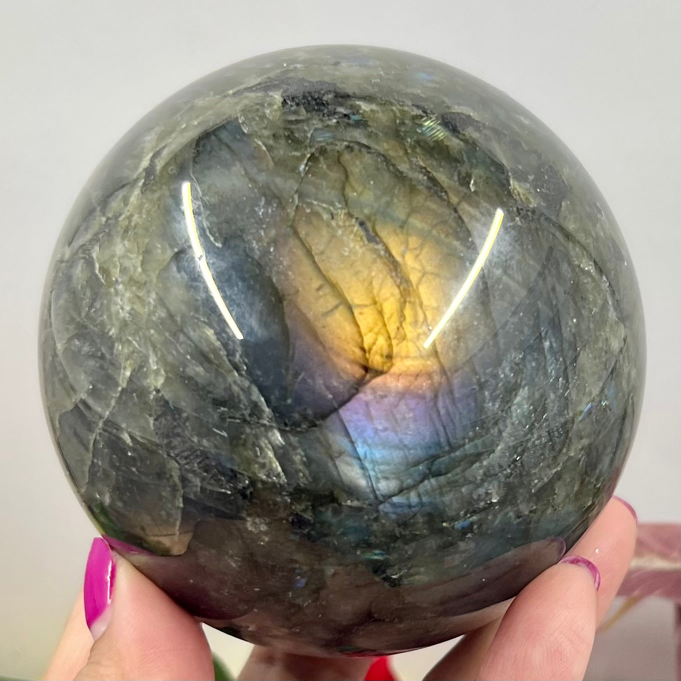 Large Sphere Crystal Ball Labradorite 1048g 90mm