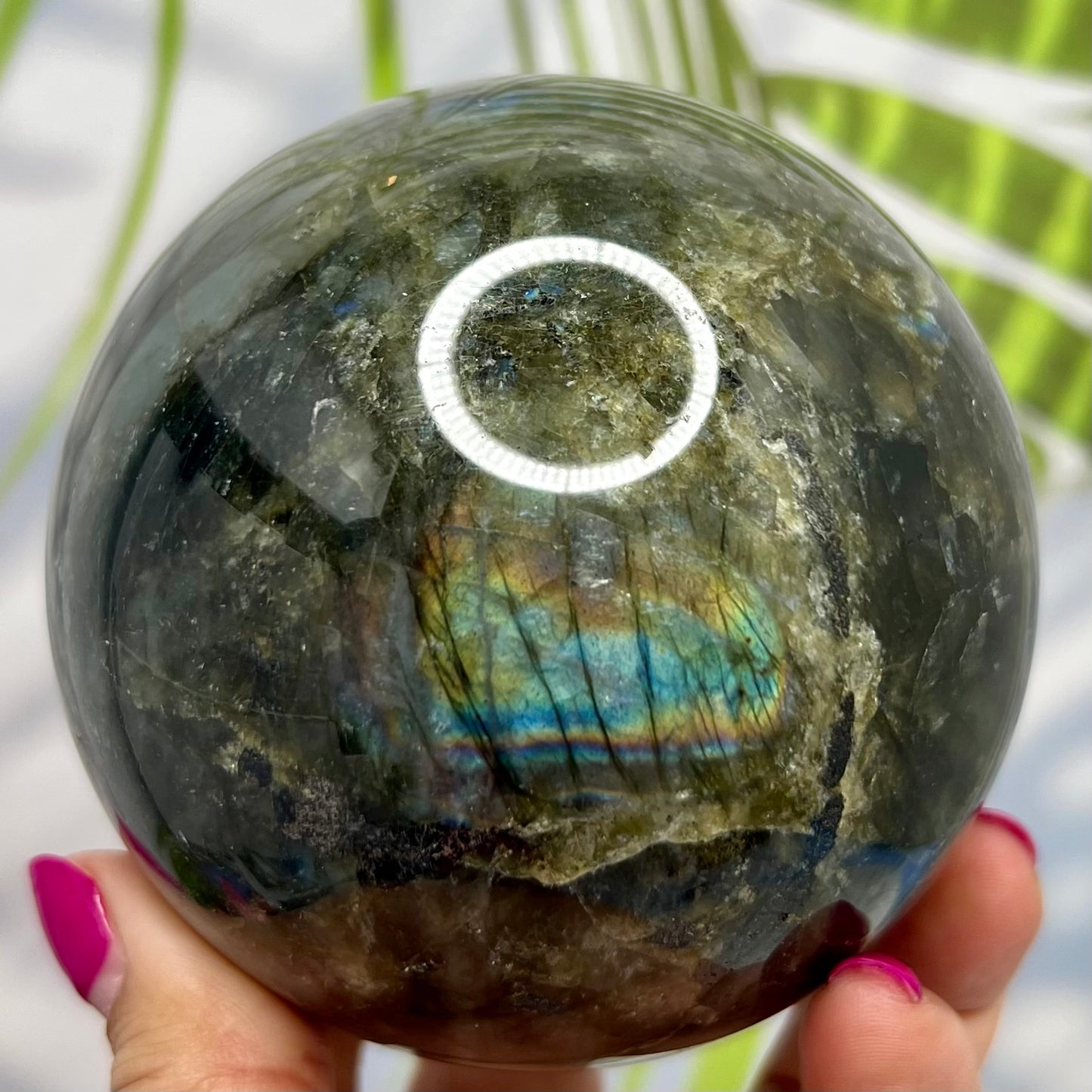 Large Sphere Crystal Ball Labradorite 1048g 90mm
