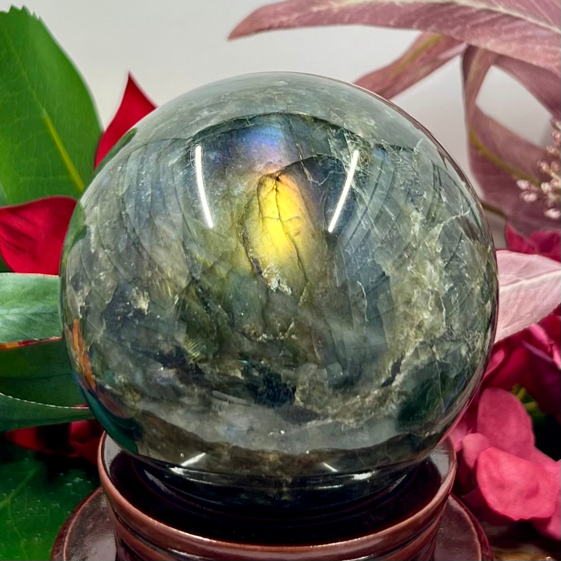 Large Sphere Crystal Ball Labradorite 1048g 90mm
