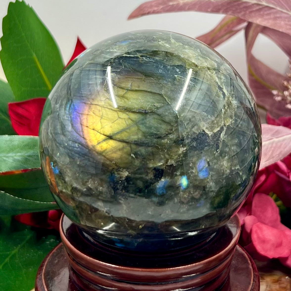 Large Sphere Crystal Ball Labradorite 1048g 90mm