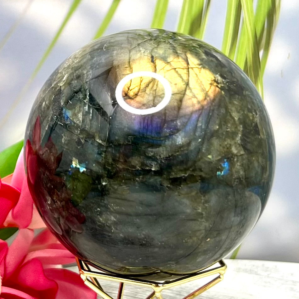 Large Sphere Crystal Ball Labradorite 1048g 90mm