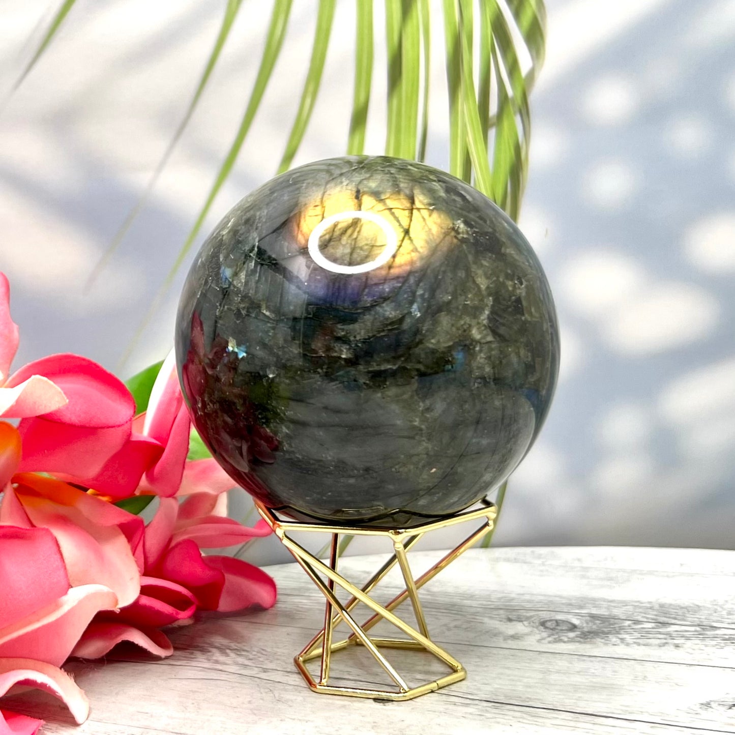 Large Sphere Crystal Ball Labradorite 1048g 90mm