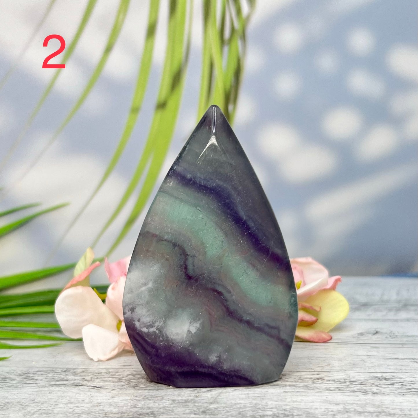 Fluorite Flames Free Form Crystals Carving YOU CHOOSE