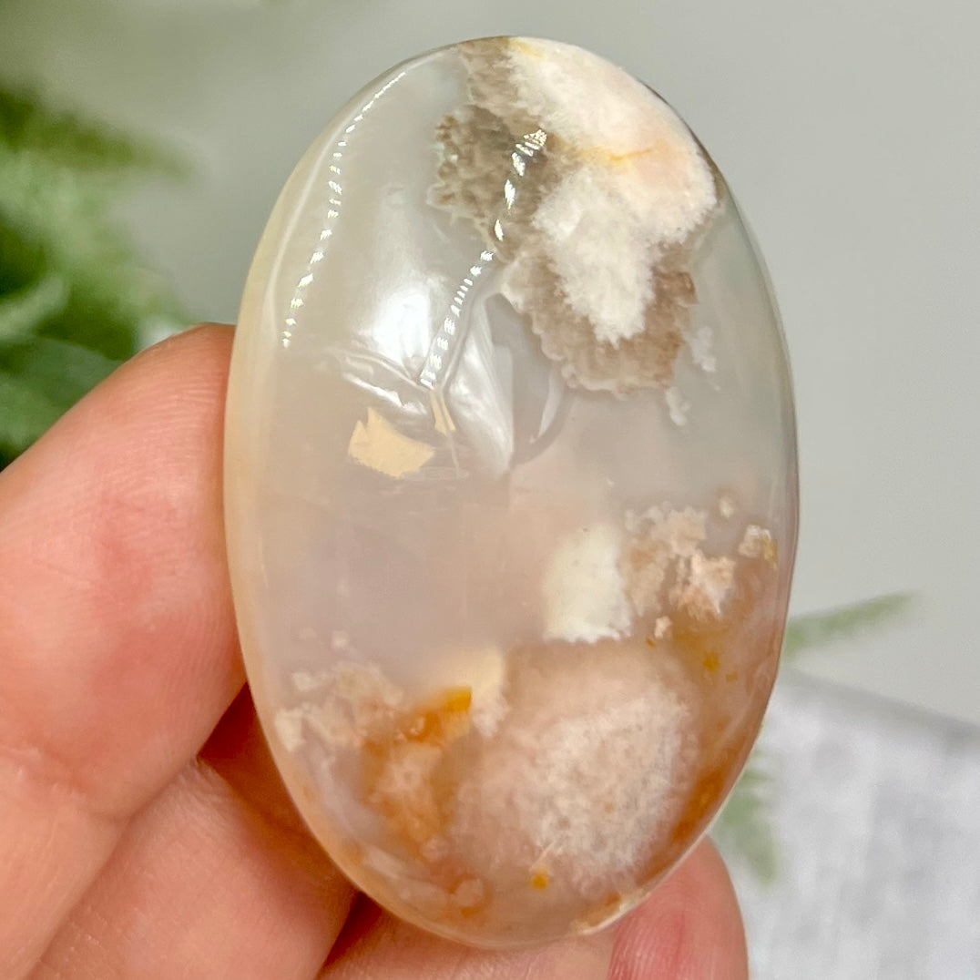 Flower Agate Gemstone Cabochon DIY Jewellery Making Wire Wrapping Crystal 22g