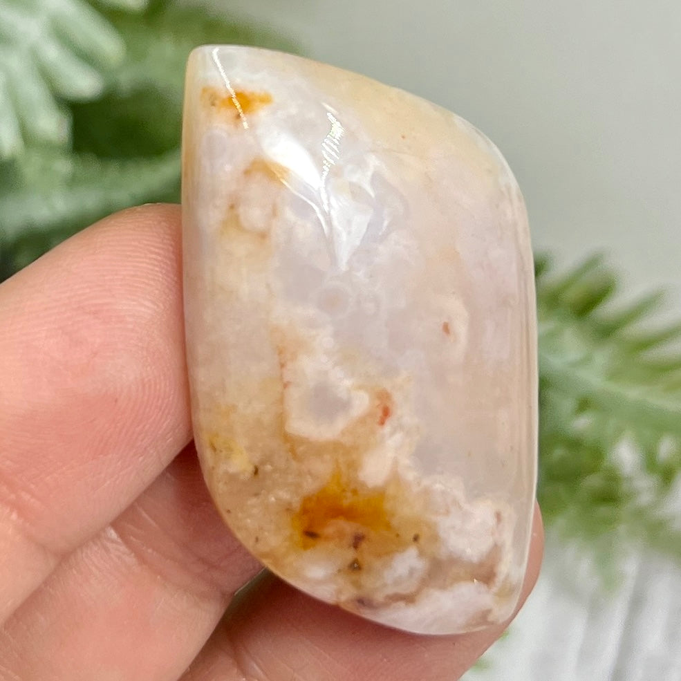 Flower Agate Gemstone Cabochon DIY Jewellery Making Wire Wrapping Crystal 18g